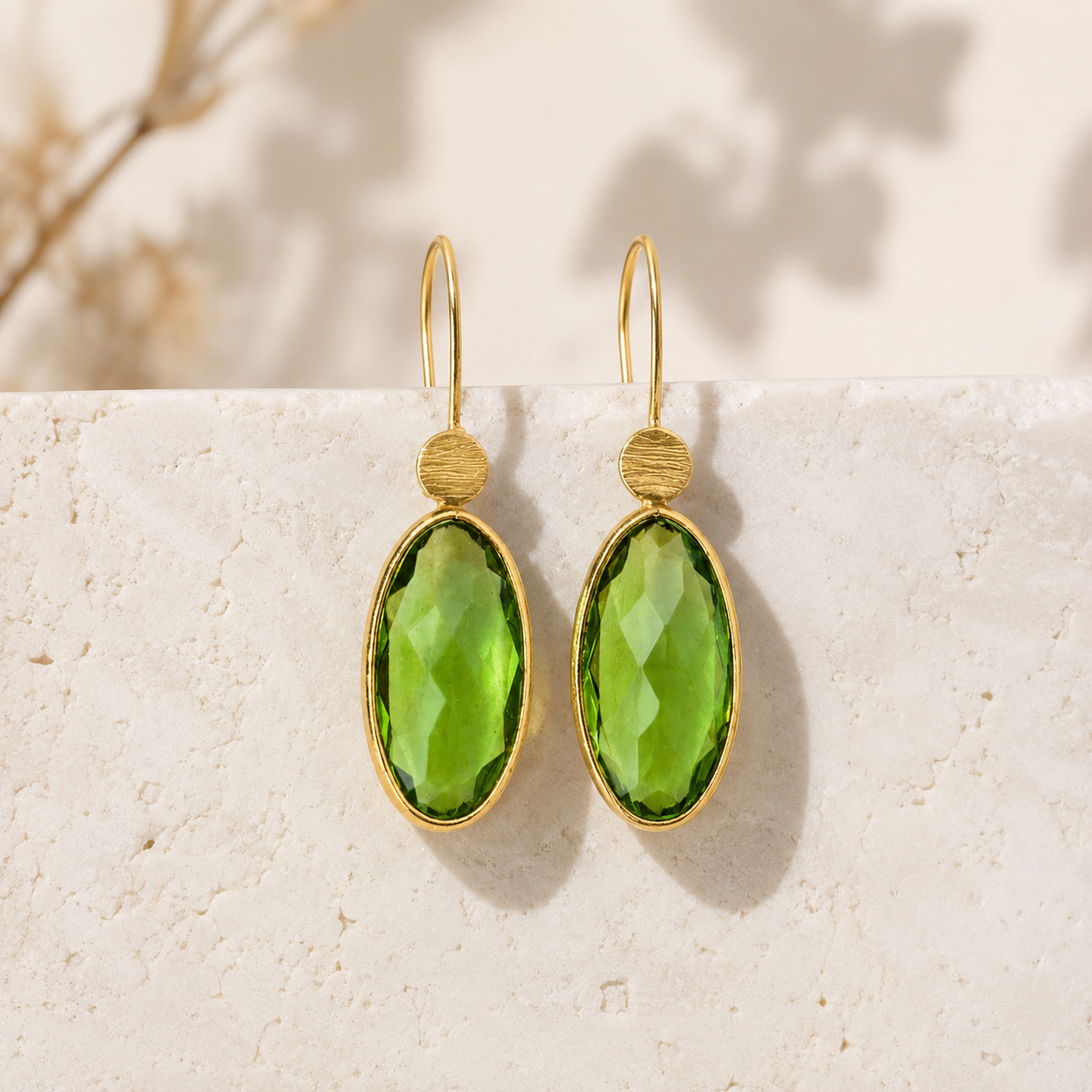 Boucles d'oreilles Aphrodite - Peridot