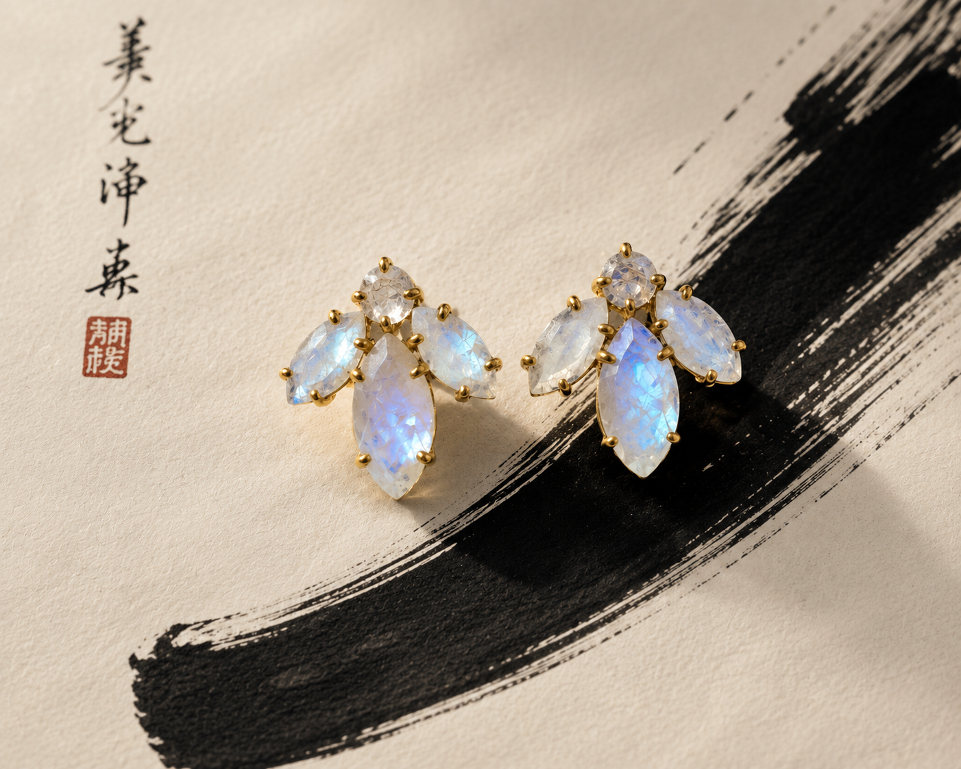 boucles d'oreilles Néréide - Moostone