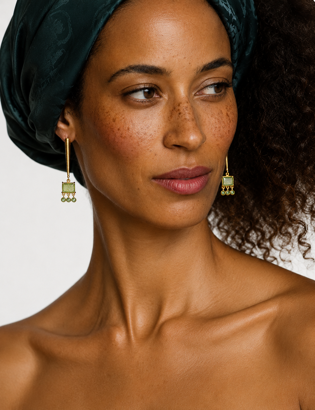 Boucles d’oreilles Nymphéa - Apatite