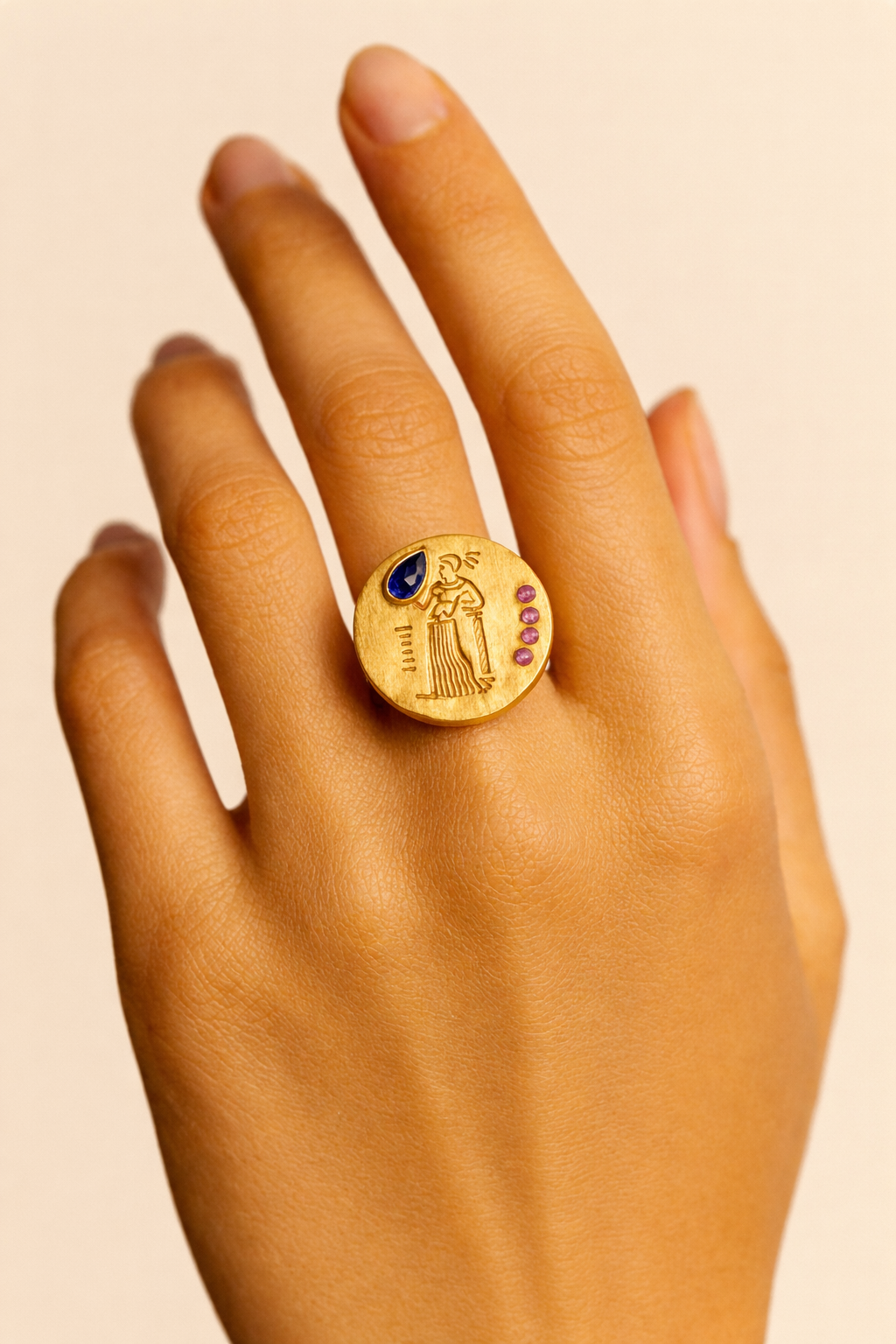 Bague Helena – Iolite - Tourmalines