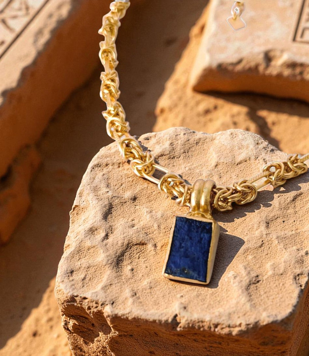 Collier Amulette – Lapis-lazul