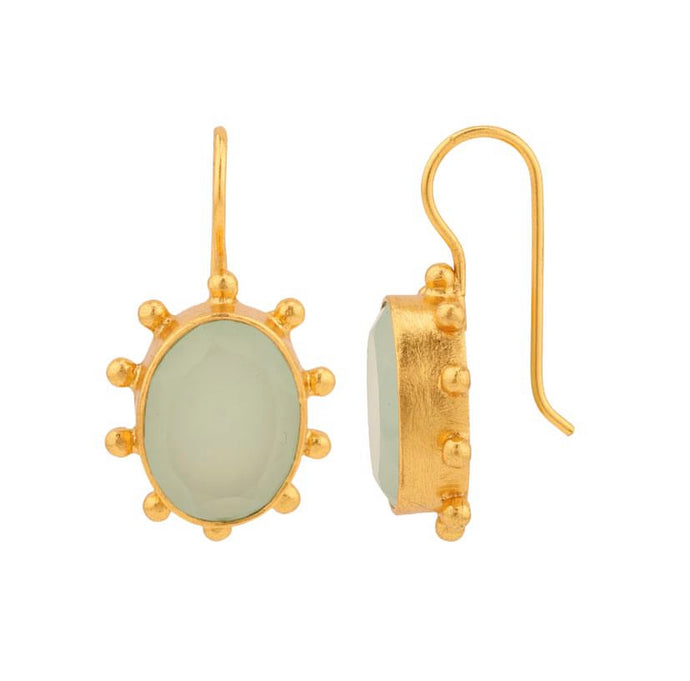 ATHENS PREHNITE BO/ EARRRINGS