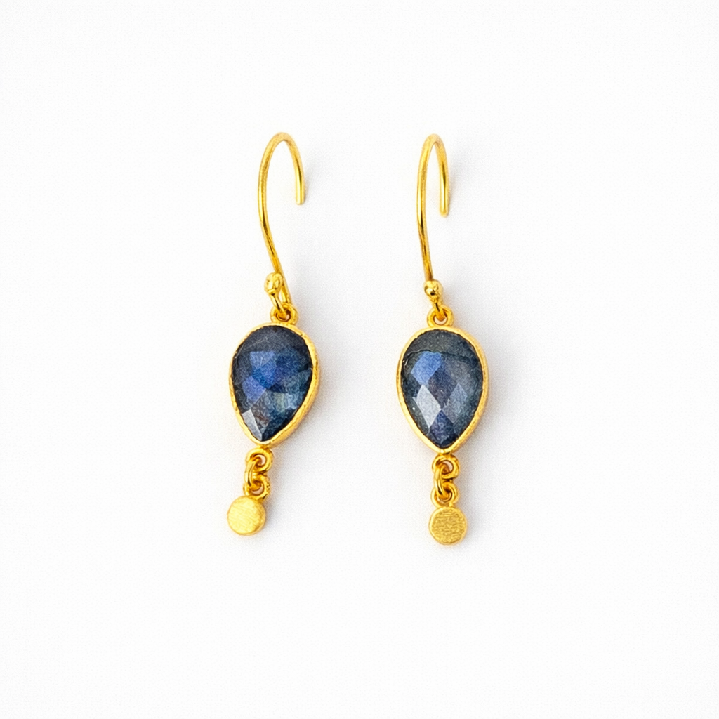 Boucles d’oreilles Mini Goutte – Labradorite