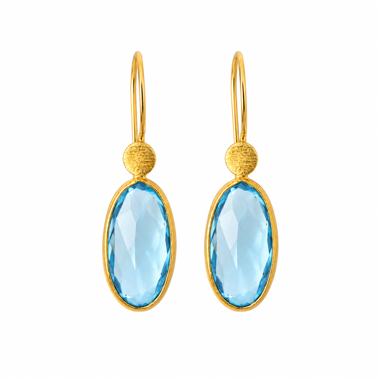 Boucles d'oreilles Aphrodite - Topaze bleu