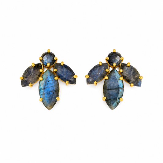 boucles d'oreilles Néréide - Labradorite