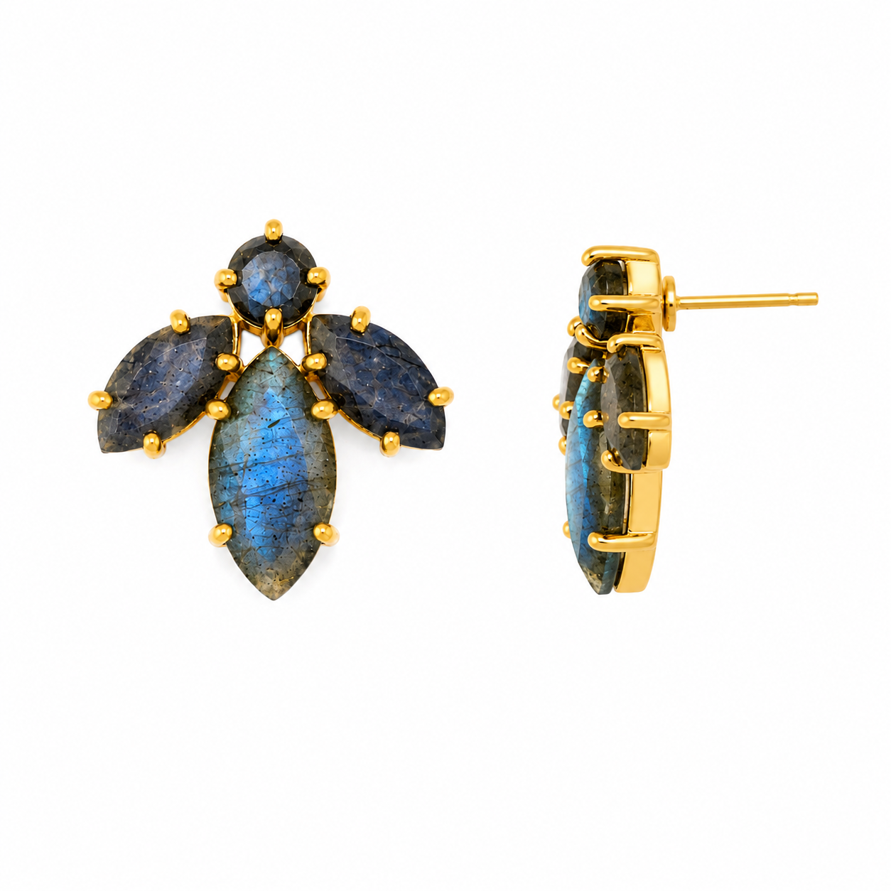 boucles d'oreilles Néréide - Labradorite