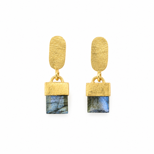 Boucles d'oreilles Lys - Labradorite