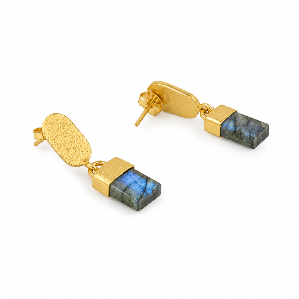 Boucles d'oreilles Lys - Labradorite