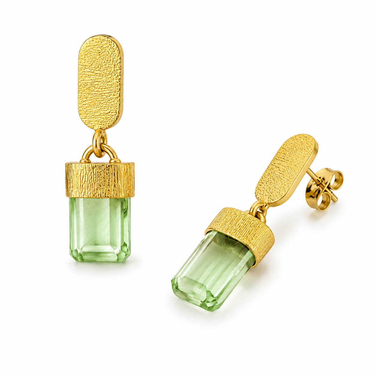 Boucles d'oreilles Lys - Prehnite