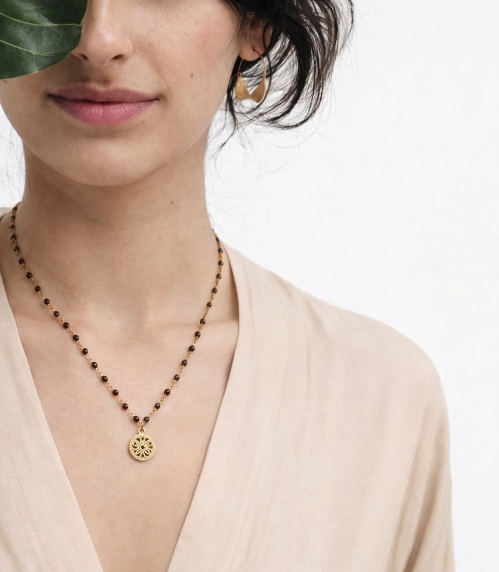 Collier Rose des Vents – Grenats