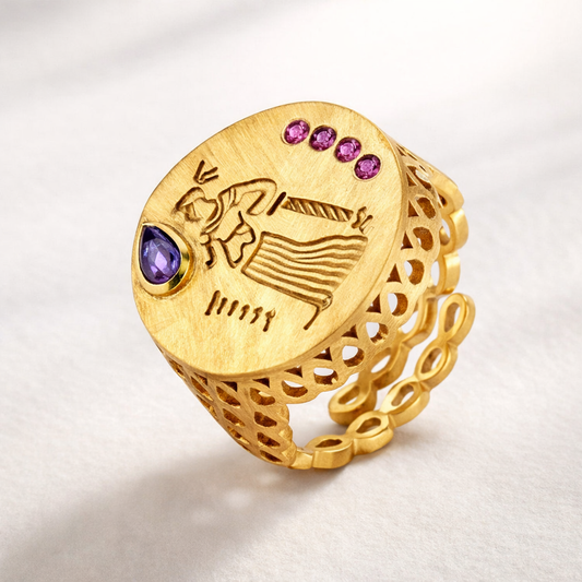 Bague Helena – Iolite - Tourmalines