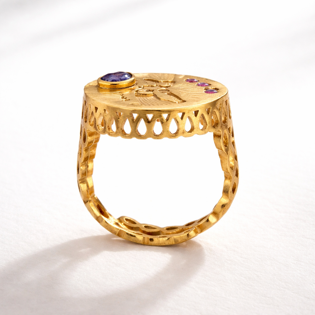 Bague Helena – Iolite - Tourmalines