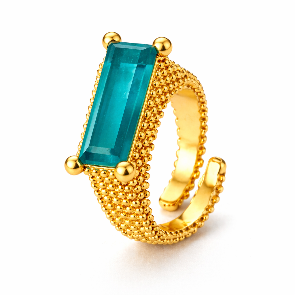 Bague Jaisalmer . Apatite