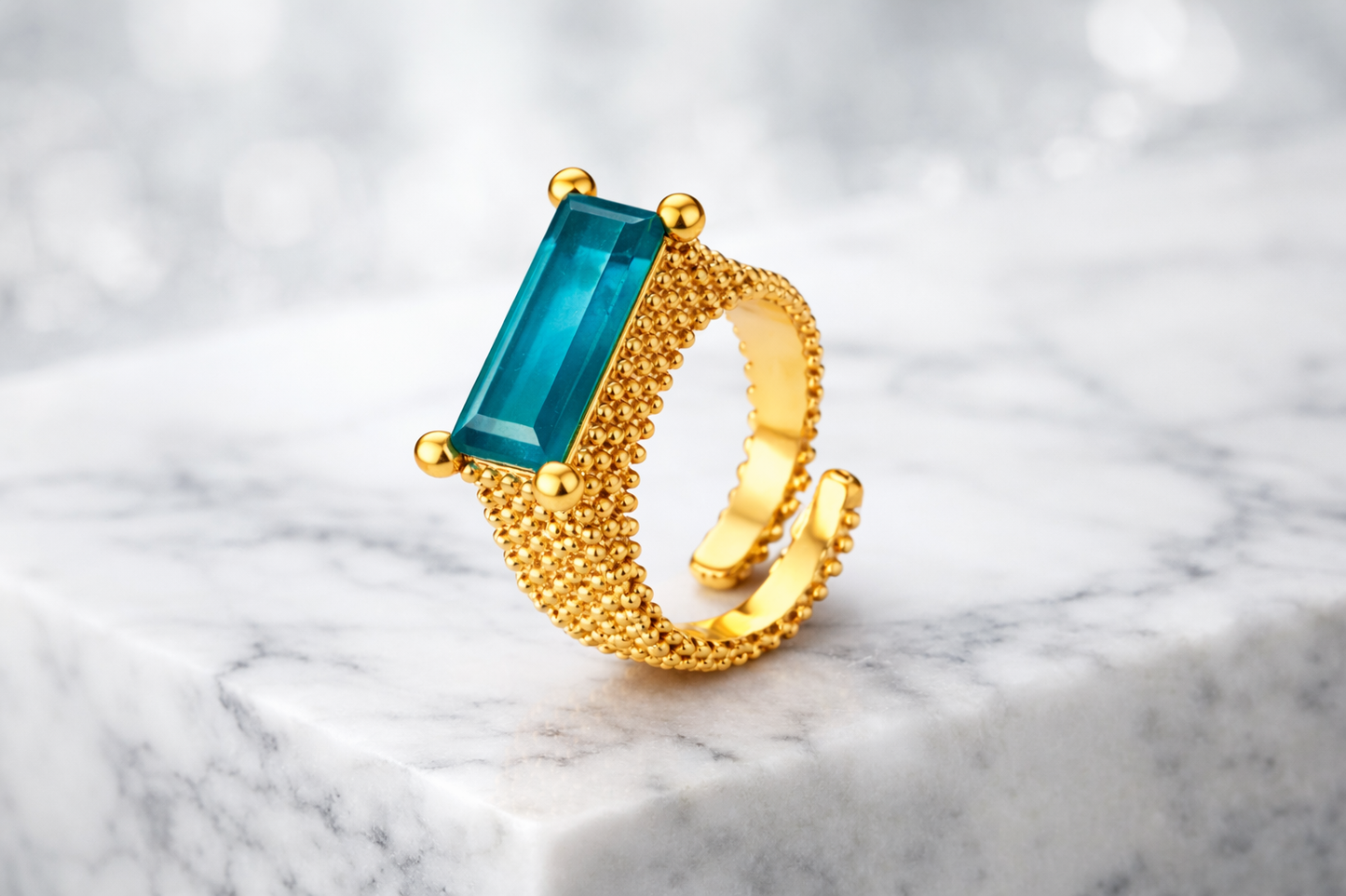 Bague Jaisalmer . Apatite
