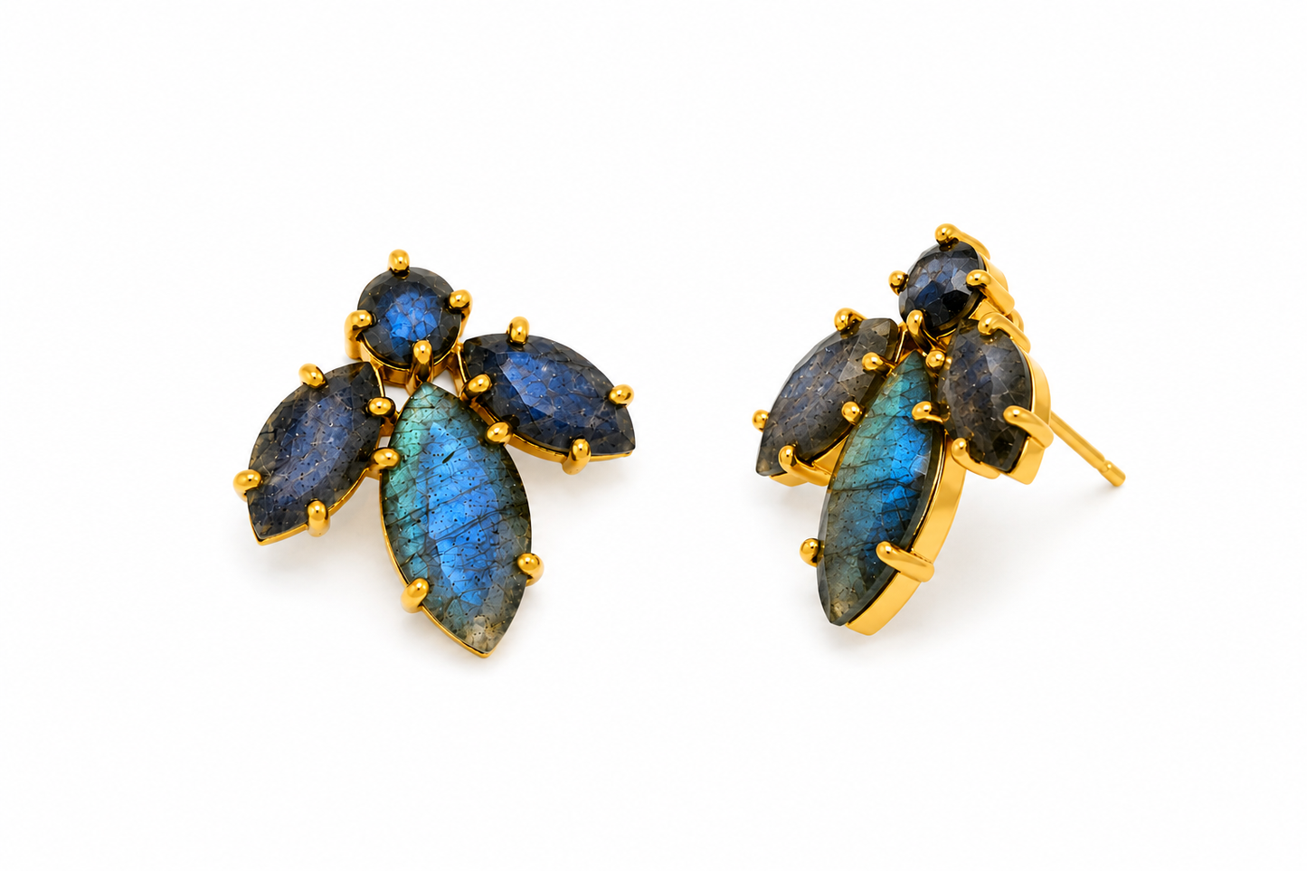 boucles d'oreilles Néréide - Labradorite