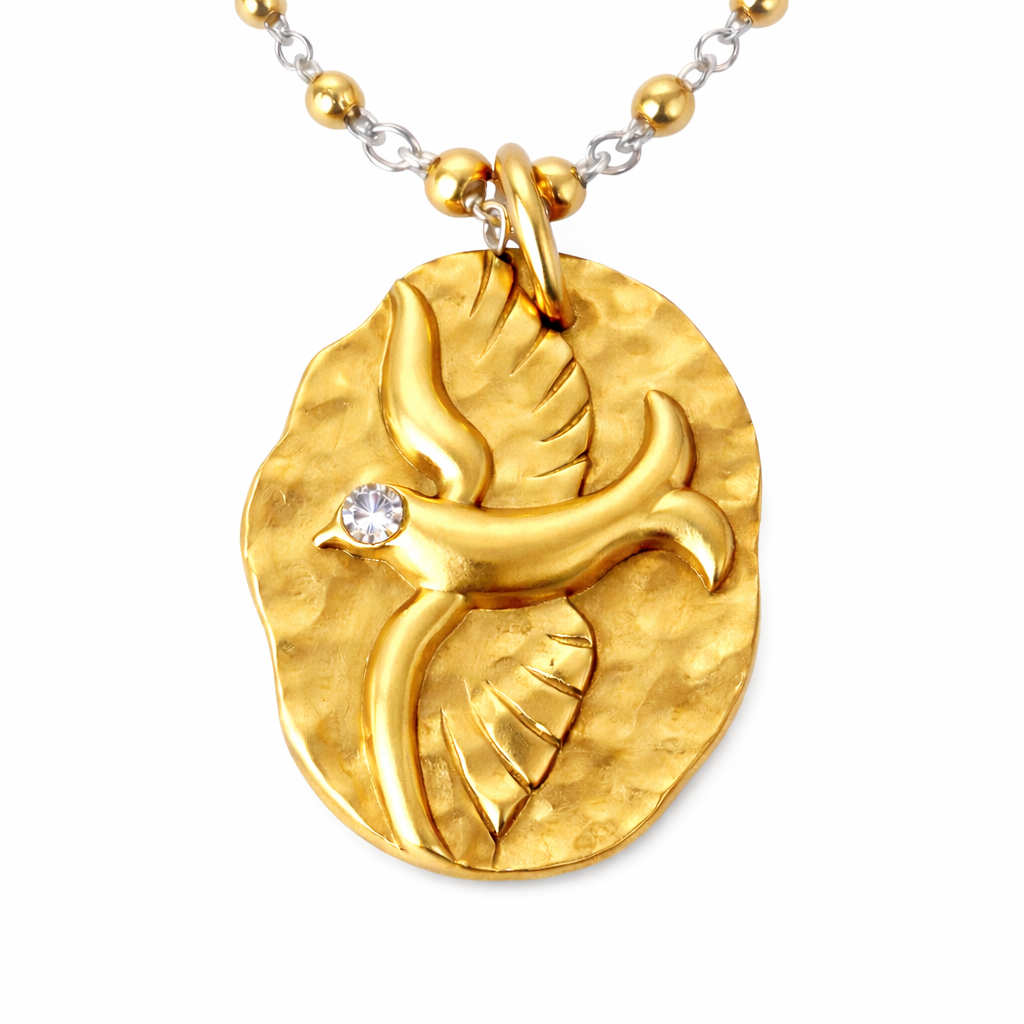 Collier Colombe – Zircone blanche