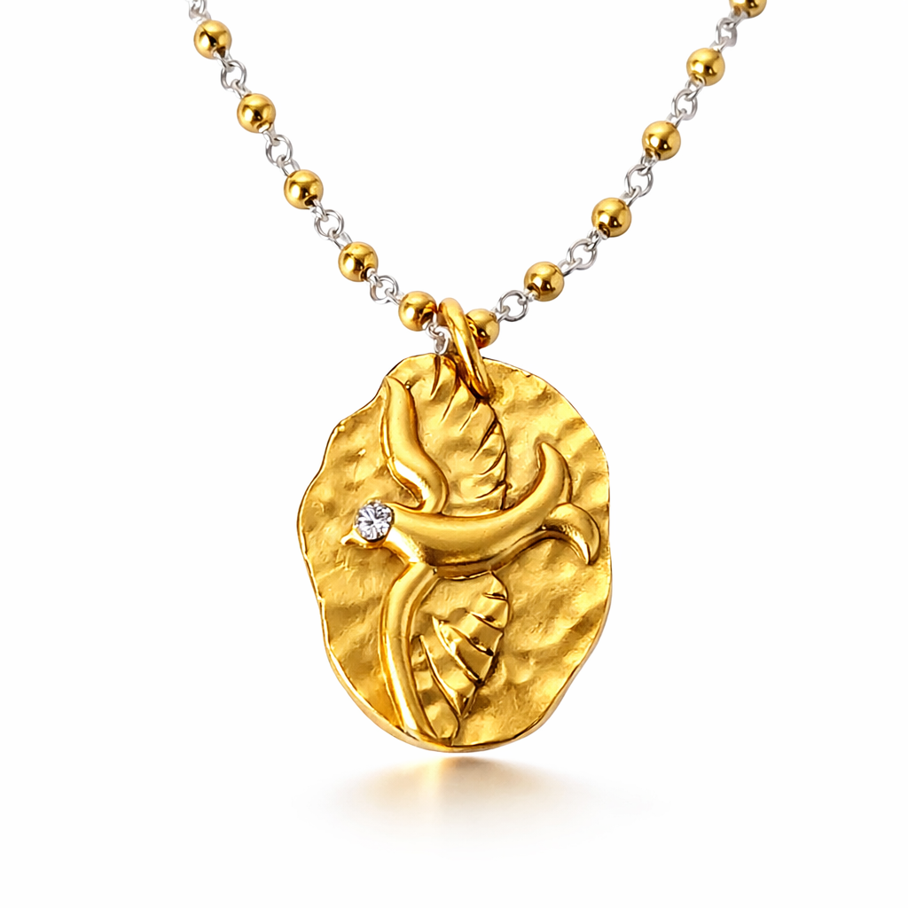 Collier Colombe – Zircone blanche