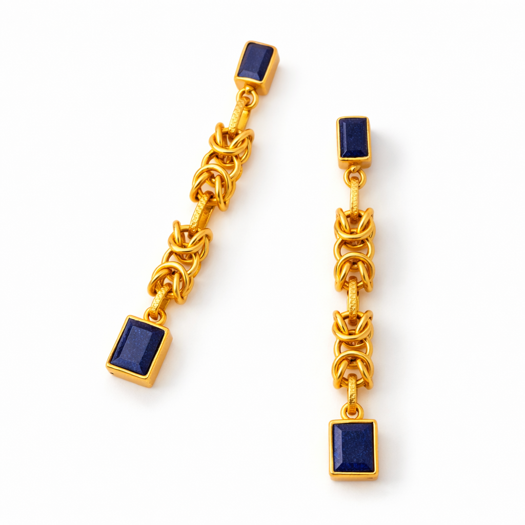 Boucles d’oreilles Vestige – Lapis Lazuli