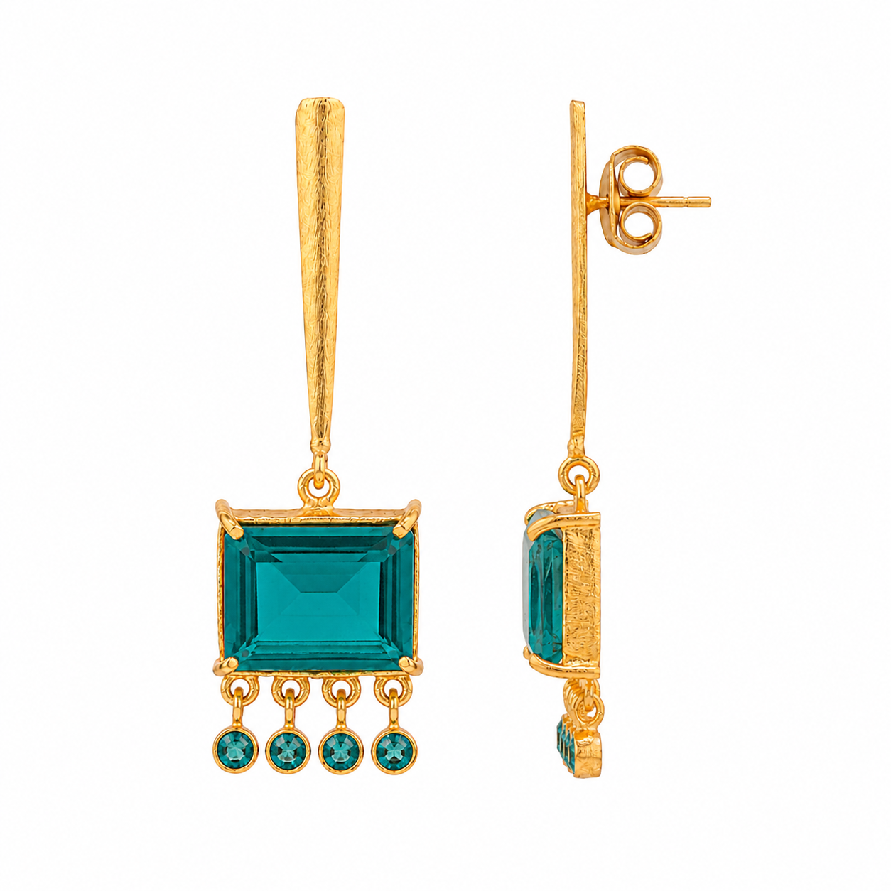 Boucles d’oreilles Nymphéa - Apatite