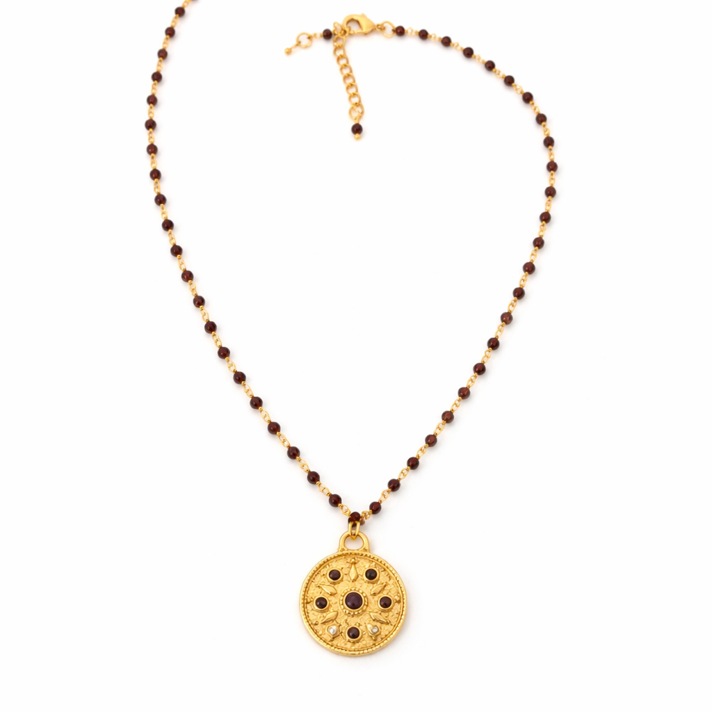 Collier Rose des Vents – Grenats