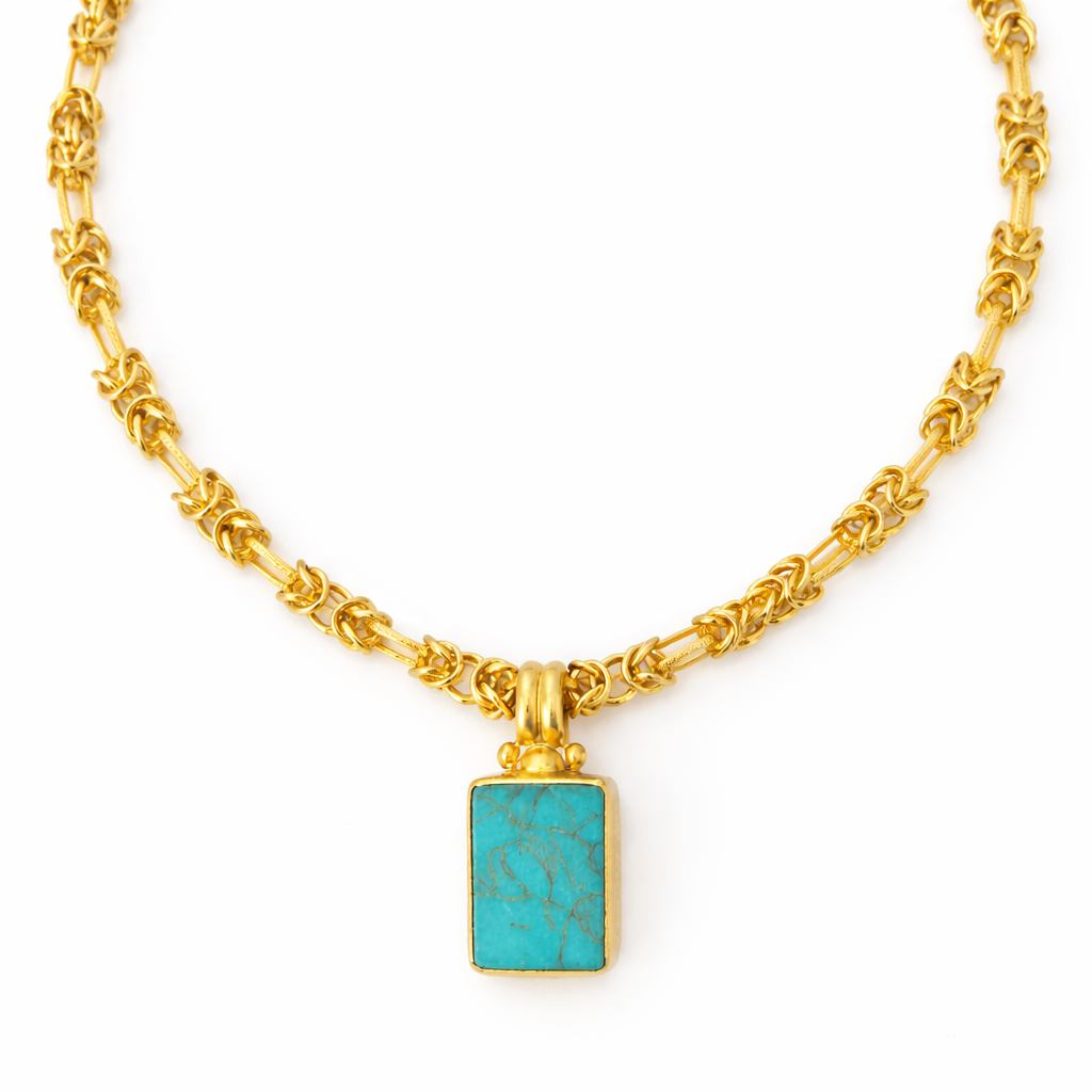 Collier Amulet- Turquoise