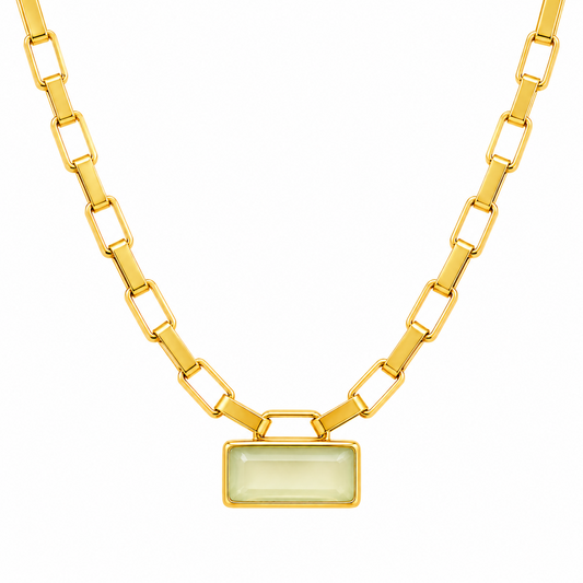 Collier Lumière méditerranéenne - Prehenite