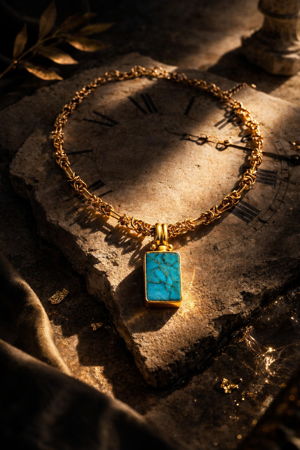 Collier Amulet- Turquoise