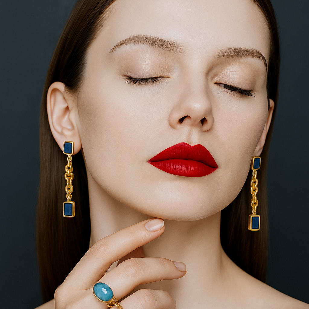 Boucles d’oreilles Vestige – Lapis Lazuli