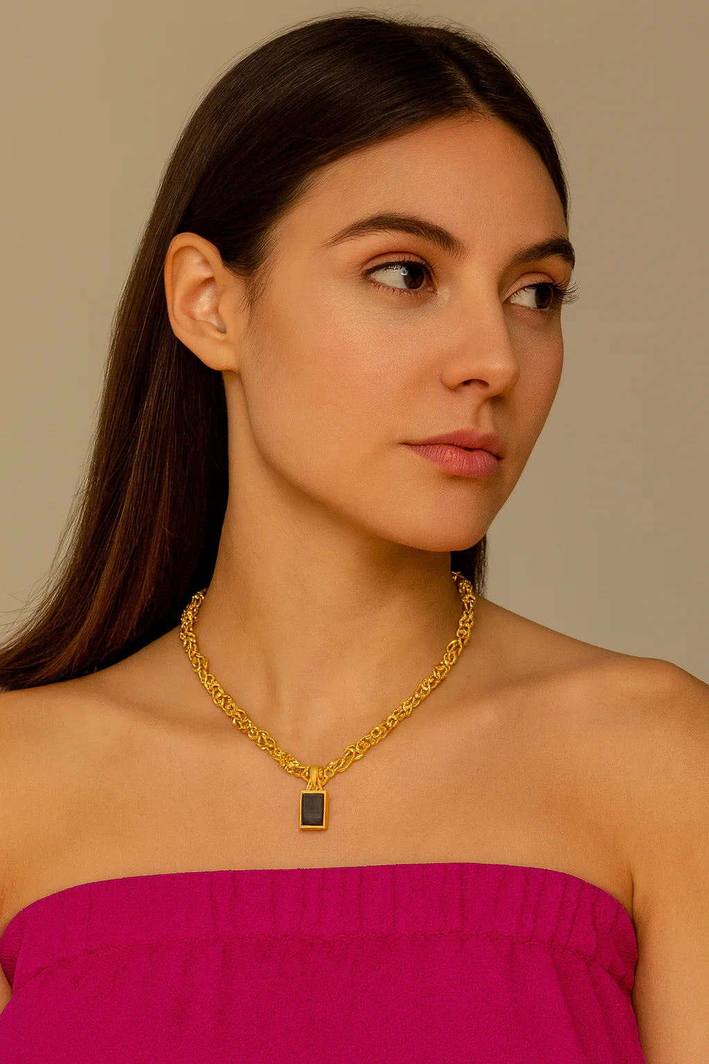 Collier Amulette – LabradorIte