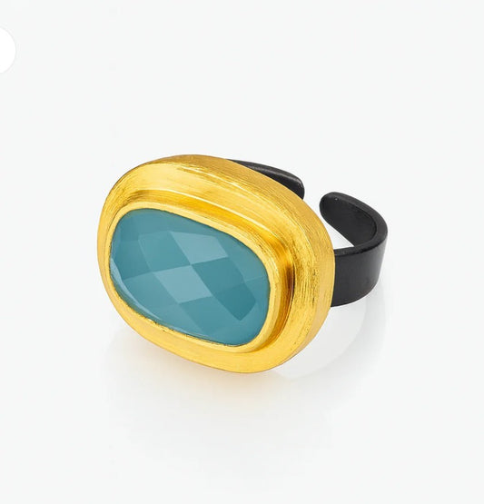 Anillo ROME Aguamarina