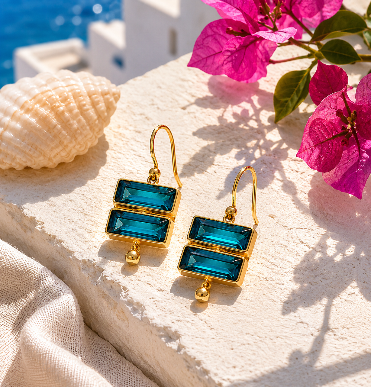 Boucles d'oreilles Selene- Apatite