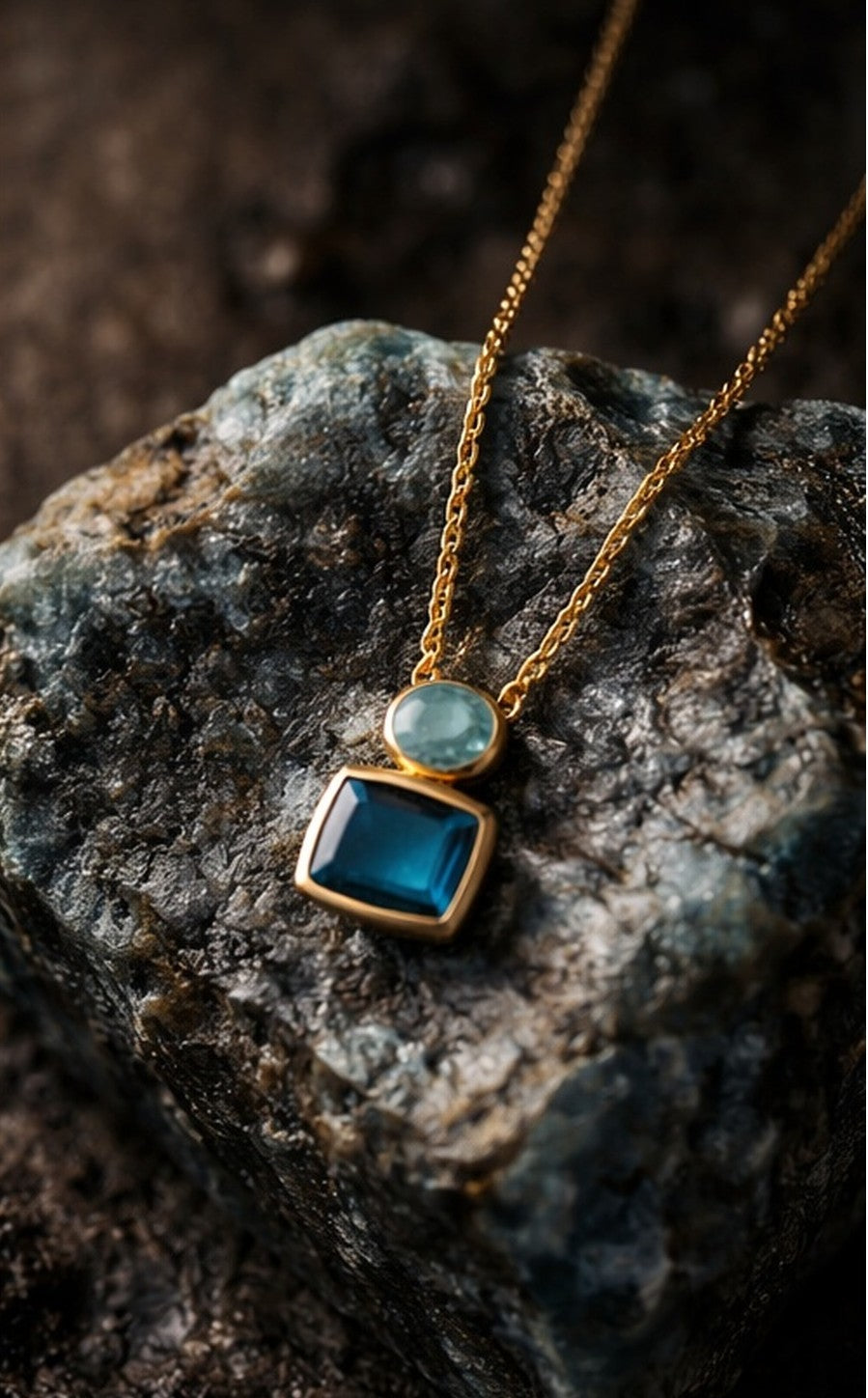 Collar ÉCLAT-DUO — Apatite et préhénite