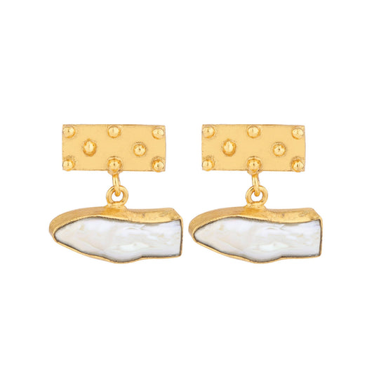 BOUCLES D'OREILLES EN PERLES DE SIENNE