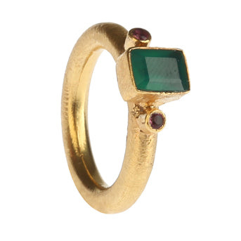 UDAIPUR GREEN ONYX RING