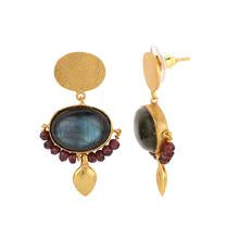 Load image into Gallery viewer, RENAISSANCE LABRADORITE EARRINGS